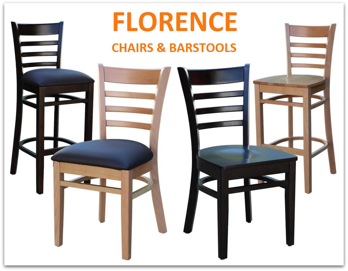 Florence European Beech Wood Chairs & Stools